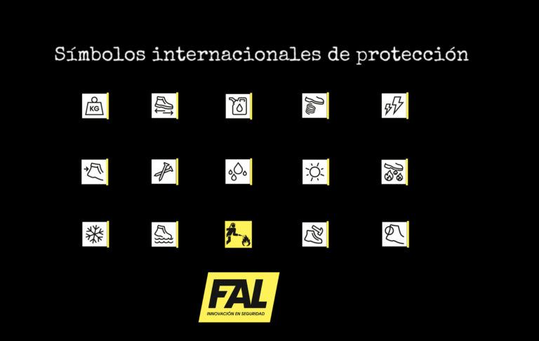 Símbolos internacionales de protección en el calzado