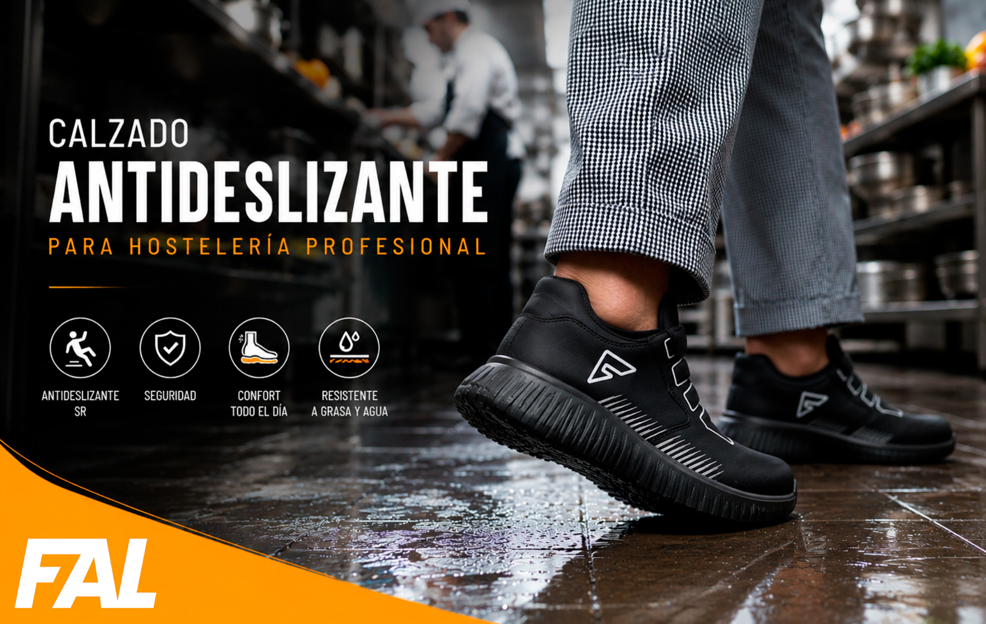 Calzado antideslizante para hostelería y cocina profesional: qué mirar antes de comprar